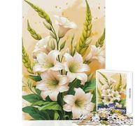 Puzzle da 1000 pezzi per adolescenti elegante composizione floreale con giglio bianco decorazione per la casa giocattoli regalo di compleanno gioco impossibile collezione di artisti belle arti 38x52cm