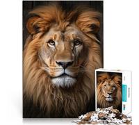 Puzzle da 1000 pezzi per adolescenti Elegante ritratto di leone Allena il tuo cervello e le tue mani Giocattoli per la decorazione della casa 52x38cm