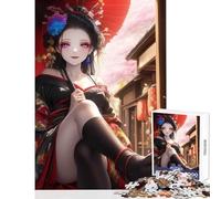 Puzzle da 1000 pezzi per adolescenti eleganti giocattoli antistress con geisha giapponese regali di Babbo Natale segreto gioco impossibile aiuta a esercitare il cervello dimensioni 50x75cm