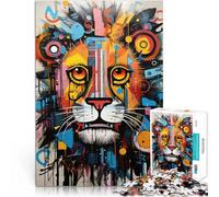 Puzzle da 1000 pezzi per adolescenti Eleganza del leone ruggente Giocattolo educativo antistress offerte come regali per tutta la famiglia 75x50cm