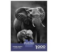 Puzzle Da 1000 Pezzi Per Adolescenti Elephant Family Portrait Puzzle Per Adolescenti Gioco Rompicapo Regali Per Donne Attività Divertenti A Casa 70x50cm/1000pcs