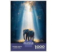 Puzzle Da 1000 Pezzi Per Adolescenti Elephant in A Mystical Forest Puzzle Per Adulti Giochi Per Famiglie Regali Per Donne Aiuta L'esercizio Del Cervello 70x50cm/1000pcs