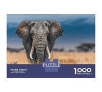 Puzzle Da 1000 Pezzi Per Adolescenti Elephant Portrait in African Savannah Puzzle Per Adulti Giochi Per Famiglie Regalo Di Compleanno Aiuta Ad Allenare Il Cervello 52x38cm/1000pcs