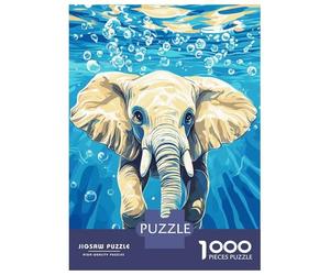 Puzzle Da 1000 Pezzi Per Adolescenti Elephant Swimming Underwater with Bubbles Puzzle Per Adulti Gioco Rompicapo Regalo Di Compleanno Aiuta Ad Allenare Il Cervello 70x50cm/1000pcs