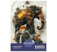 Puzzle Da 1000 Pezzi Per Adolescenti Elephants Sacred Domain Puzzle Per Adolescenti Gioco Rompicapo Regali Per Donne Attività Divertenti A Casa 70x50cm/1000pcs
