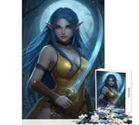 Puzzle da 1000 pezzi per adolescenti Elfo Guerriero con Spada Giocattoli Antistress Regali per Donne Uomini Gioco Impossibile Interessante Riduzione dello Stress Dimensioni 38x52cm