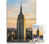 Puzzle da 1000 pezzi per adolescenti Empire State Building, gioco di sfida unico, sfida difficile, regalo per compleanni, dimensioni 38x26cm