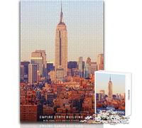 Puzzle da 1000 pezzi per adolescenti Empire State Building Gioco educativo per famiglie Regalo di compleanno Opera d'arte Dimensioni 38x26cm