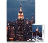 Puzzle da 1000 pezzi per adolescenti Empire State Building Gioco educativo per famiglie Sfida difficile Regalo divertente Dimensioni 38x52cm