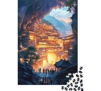 Puzzle Da 1000 Pezzi Per Adolescenti Enchanted Mountain Village Scene Puzzle Antistress Giocattoli Regalo Per Donne È Ideale Come Regalo 38x26cm/1000pcs
