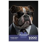 Puzzle Da 1000 Pezzi Per Adolescenti English Bulldog Mafia Boss Puzzle Per Adolescenti Giocattolo Decorazione Da Parete Regali Per Donne Regalo Di Compleanno, Regali, 52x38cm/1000pcs
