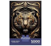 Puzzle Da 1000 Pezzi Per Adolescenti Epic Tiger Golden Art Deco Puzzle Per Adulti Gioco Pratico Regali Per Donne Per Compleanno, Natale 70x50cm/1000pcs