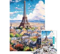 Puzzle da 1000 pezzi per adolescenti epico puzzle della Torre Eiffel di Parigi per adulti giocattolo fai da te ideale per passare il tempo durante le vacanze gioco stimolante regalo (50x75cm)
