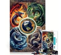 Puzzle da 1000 pezzi per adolescenti "Equilibrio degli elementi",con bordi precisi,giocattolo per l'allenamento cerebrale,gioco rilassante,decorazione natalizia (50x75cm)