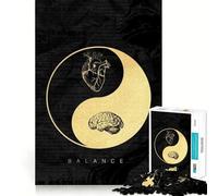 Puzzle da 1000 pezzi per adolescenti,equilibrio Yin Yang,disegno preciso sui bordi,giocattolo per l'allenamento cerebrale,gioco rilassante,decorazione natalizia (38x26cm)