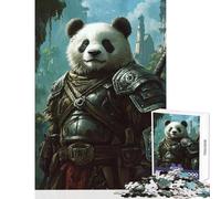 Puzzle da 1000 pezzi per adolescenti Eroico Panda Samurai Giocattoli fai da te Regali di compleanno Gioco rompicapo Adatto per la decorazione del desktop Dimensioni 38x52cm