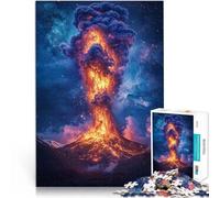 Puzzle da 1000 pezzi per adolescenti Eruzione vulcanica sotto le stelle Analisi e logica Ogni pezzo è unico - Gioco divertente e stimolante per tutta la famiglia 38x26cm