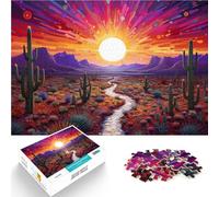 Puzzle da 1000 pezzi per adolescenti Esplosione al tramonto nel deserto Analisi e logica Ogni pezzo è unico - Gioco divertente e stimolante per tutta la famiglia 52x38cm