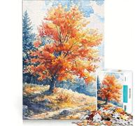 Puzzle da 1000 pezzi per adolescenti, esplosione di colori autunnali, gioco rilassante, antistress, compleanno e Natale, 50x75cm