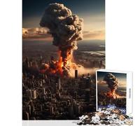 Puzzle da 1000 pezzi per adolescenti Esplosione nucleare Decorazione per la casa Giocattoli Regali per donne Uomini Giochi divertenti Sfida educativa Dimensioni 50x75cm