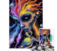 Puzzle da 1000 pezzi per adolescenti esseri cosmici con energia fluida e colorata Puzzle per adulti giochi rilassanti che migliorano la memoria Ideale come regalo per tutta la famiglia (38x26cm)