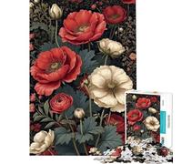 Puzzle da 1000 pezzi per adolescenti Eternal Poppy Elegance puzzle per ragazzi giochi per famiglie stimola la memoria gioco impegnativo regalo (dimensioni 38x26cm)