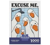 Puzzle Da 1000 Pezzi Per Adolescenti Excuse Me, Are You Pooping Goose Art Puzzle Per Adulti Giochi Per Famiglie Decorazione Da Parete Regali Unici Per Compleanno E Natale 52x38cm/1000pcs