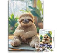 Puzzle da 1000 pezzi per adolescenti "Fai yoga come un bradipo", rilassante, per il tempo libero, preciso, ad incastro, di precisione, dimensioni del giocattolo: 38x26cm