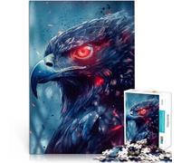 Puzzle da 1000 pezzi per adolescenti Falco dagli occhi rossi Per il divertimento in famiglia Migliorare l'amore tra le coppie 75x50cm
