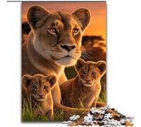 Puzzle da 1000 pezzi per adolescenti, famiglia di leoni africani, per 14+ anni, gioco stimolante come regalo per tutta la famiglia e gli amici (dimensioni 50x75cm)