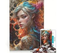 Puzzle da 1000 pezzi per adolescenti, Fanciulla Astrale in Splendore Rococò Massimalista, Giocattolo Fai da Te, Decorazione da Parete, con Pezzi Completamente Ad Incastro di Forma Casuale 50x75cm