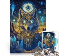 Puzzle da 1000 pezzi per adolescenti Fantasia del lupo Difficile da completare ma divertente e umoristico Interazione genitore-figlio 75x50cm