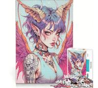 Puzzle da 1000 pezzi per adolescenti, fantasia, demoni e angeli, elegante e vibrante, gioco educativo, decorazione da parete, ideale come regalo 38x52cm