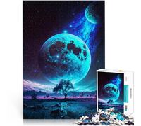 Puzzle da 1000 pezzi per adolescenti Fantasia spaziale di Lunar Vista Difficile Duro Attività divertenti a casa, regali di compleanno, regali di viaggio, 75x50cm