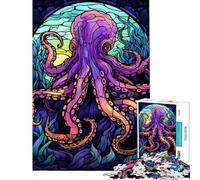 Puzzle da 1000 pezzi per adolescenti fantastico puzzle astratto con polpo gioco per adulti giochi per famiglie decorazione per la casa regalo di compleanno (dimensioni 38x26cm)