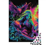 Puzzle Da 1000 Pezzi Per Adolescenti Fantasy Artwork with Birds Puzzle Per Adulti Gioco Pratico Difficile Riduttore Di Stress Regali 70x50cm/1000pcs