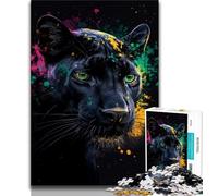 Puzzle da 1000 pezzi per adolescenti Fantasy Black Leopard puzzle da 1000 pezzi per adolescenti Relax Games è ideale come regalo per tutta la famiglia (26x38cm)