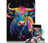 Puzzle da 1000 pezzi per adolescenti Fantasy Buffalo, puzzle da 1000 pezzi per adulti e adolescenti, gioco per famiglie, antistress, sfida difficile, fantastici regali e giocattoli, 26x38cm