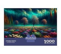 Puzzle Da 1000 Pezzi Per Adolescenti Fantasy Forest Flowers Puzzle Per Adolescenti Gioco Rompicapo Regali Per Donne Attività Divertenti A Casa 52x38cm/1000pcs