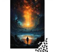 Puzzle Da 1000 Pezzi Per Adolescenti Fantasy Forest with Glowing Trees Puzzle Per Adolescenti Giochi Rilassanti Migliora La Memoria Regali Per Amici E Familiari 38x26cm/1000pcs