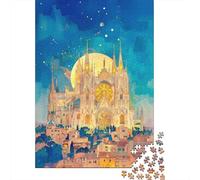 Puzzle Da 1000 Pezzi Per Adolescenti Fantasy Gothic Cathedral Night Sky Puzzle Antistress Giocattoli Regalo Per Donne È Ideale Come Regalo 38x26cm/1000pcs