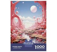 Puzzle Da 1000 Pezzi Per Adolescenti Fantasy Pink Planet Landscape Puzzle Antistress Giocattolo Decorazione Per La Casa Gioco Stimolante Regali 38x26cm/1000pcs