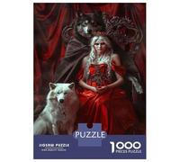 Puzzle Da 1000 Pezzi Per Adolescenti Fantasy Queen Red Dress Puzzle Per Adolescenti Giochi Rilassanti Migliora La Memoria Regali Per Amici E Familiari 52x38cm/1000pcs