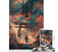 Puzzle da 1000 pezzi per adolescenti Fantasy Torii Gate Dragon Giocattoli fai da te Regali di compleanno Gioco rompicapo Adatto per la decorazione del desktop Dimensioni 50x75cm