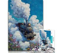 Puzzle da 1000 pezzi per adolescenti, Fantasy Train, allena la tua mente e le tue mani, collezione di artisti, belle arti per età dai 14 anni in su, 38x26cm