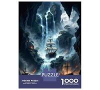Puzzle Da 1000 Pezzi Per Adolescenti Fantasy Waterfall Island Scene Puzzle Antistress Ma Divertente E Spiritoso Regali Unici Per Compleanno E Natale 70x50cm/1000pcs