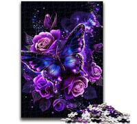 Puzzle da 1000 pezzi per adolescenti Farfalla viola, gioco stimolante e gioco in famiglia con pezzi completamente interconnessi di forma casuale 26X38CM