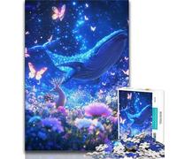 Puzzle da 1000 pezzi per adolescenti, farfalle e balene, puzzle per adolescenti, ideali come regali per tutta la famiglia dai 14 anni in su (dimensioni 38x26cm)