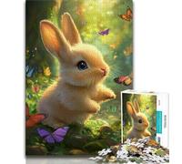 Puzzle da 1000 pezzi per adolescenti, farfalle e conigli, 1000 pezzi per adulti, ideale come regalo per tutta la famiglia, dai 14 anni in su (38x26cm)