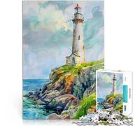 Puzzle da 1000 pezzi per adolescenti Faro nella tempesta Giocattolo educativo intellettuale decomprimente Regalo di compleanno, regali 52x38cm